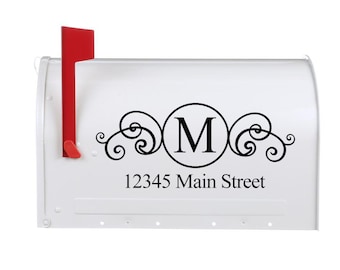 Scroll Curly Vinyl Decal Stickers for Mailbox