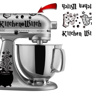 Kitchen Witch Vinyl Decal Sticker for Kitchen Mixers