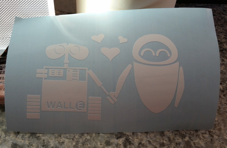 Walle and Eve Vinyl Sticker Etsy