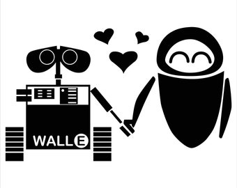 Wall-E and Eve vinyl sticker