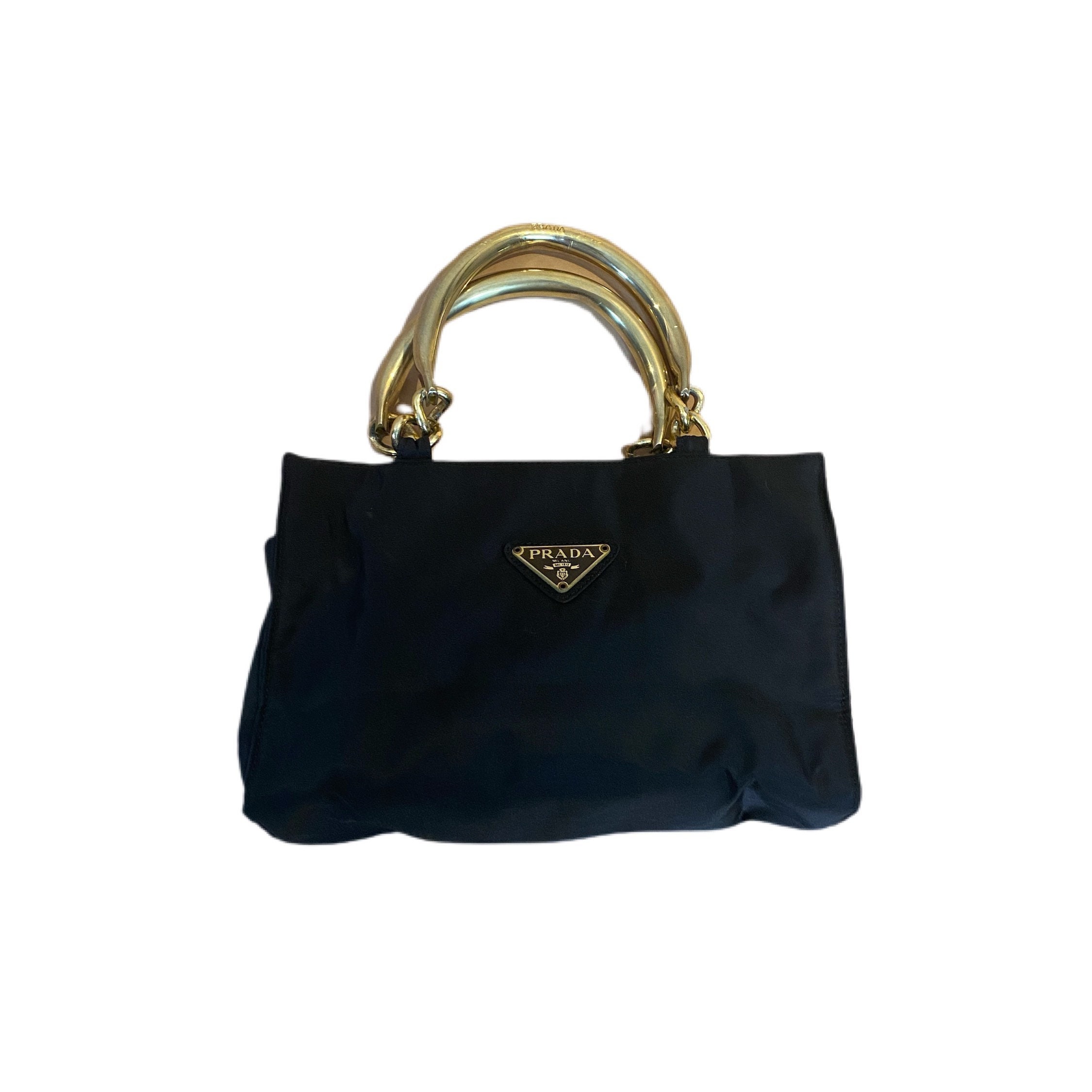 Prada Metal Handle Bag 