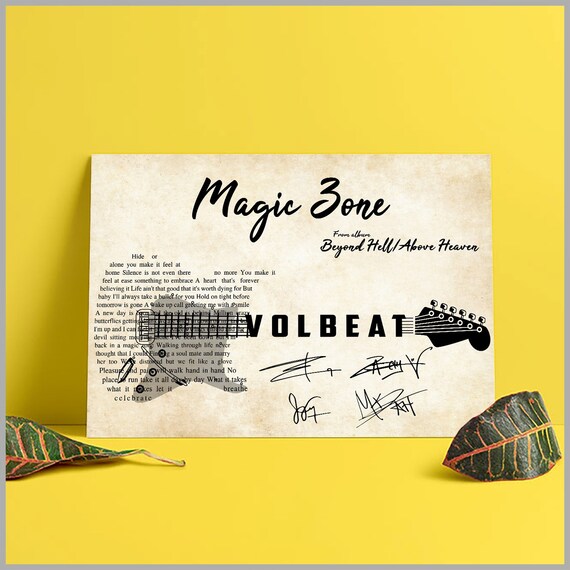 Volbeat Magic Zone Lyrics Poster Without Frame Music Art Poster Wall Art Decor Music Poster Song Lyrics Poster Home Decor
