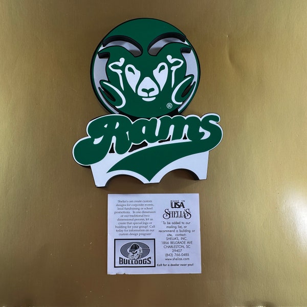 Colorado State Rams Vintage Wooden 3D Team Art by Shelia's Collectibles