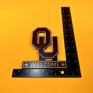 Oklahoma Sooners Vintage Team Logo Welcome Plaque Shelia's Collectibles