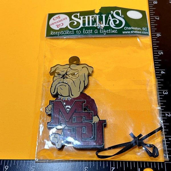 Mississippi State Bulldogs vintage collectible team logo ornament Shelia's Collectibles