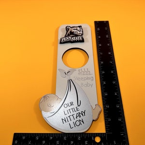 Penn State Nittany Lions "baby sleeping" door knob hanger Shelia's Collectibles