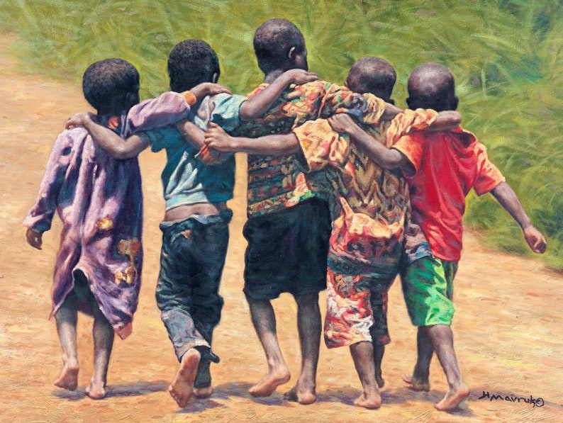 Friendship Original Oil Painting on Canvas Etsy