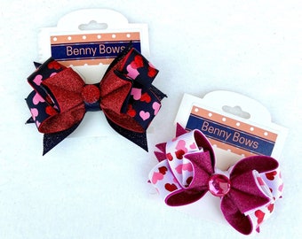 Sweetheart Hair Bow Sweetheart Hair Clip XOXO bow I Love You Hair Bow Sweetheart Valentine\u2019s Day Hair Clip Valentine/'s Hair Clip
