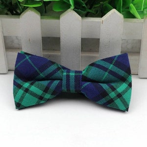 Horse Show Bow Tie - Pre-Tied Bow Tie - Kids Youth Bow Tie - Tartan Plaid