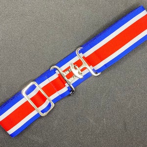 1.5" RED WHITE & BLUE Usa Equestrian Belt - Riding Belt - Surcingle Riding Belt - Horse Show Fashion - Surcingle Elastic Belt