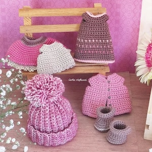Doll Sophie, crochet amigurumi doll, crochet doll with removable clothes, doll with outfits, PATTERN ONLY image 10