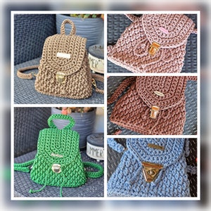 Handtasche für Damen. Rucksack. Gehäkelte Tasche für Frauen. Rucksack für Frauen. Handgefertigte Tasche. Handgefertigte Damen Tasche.