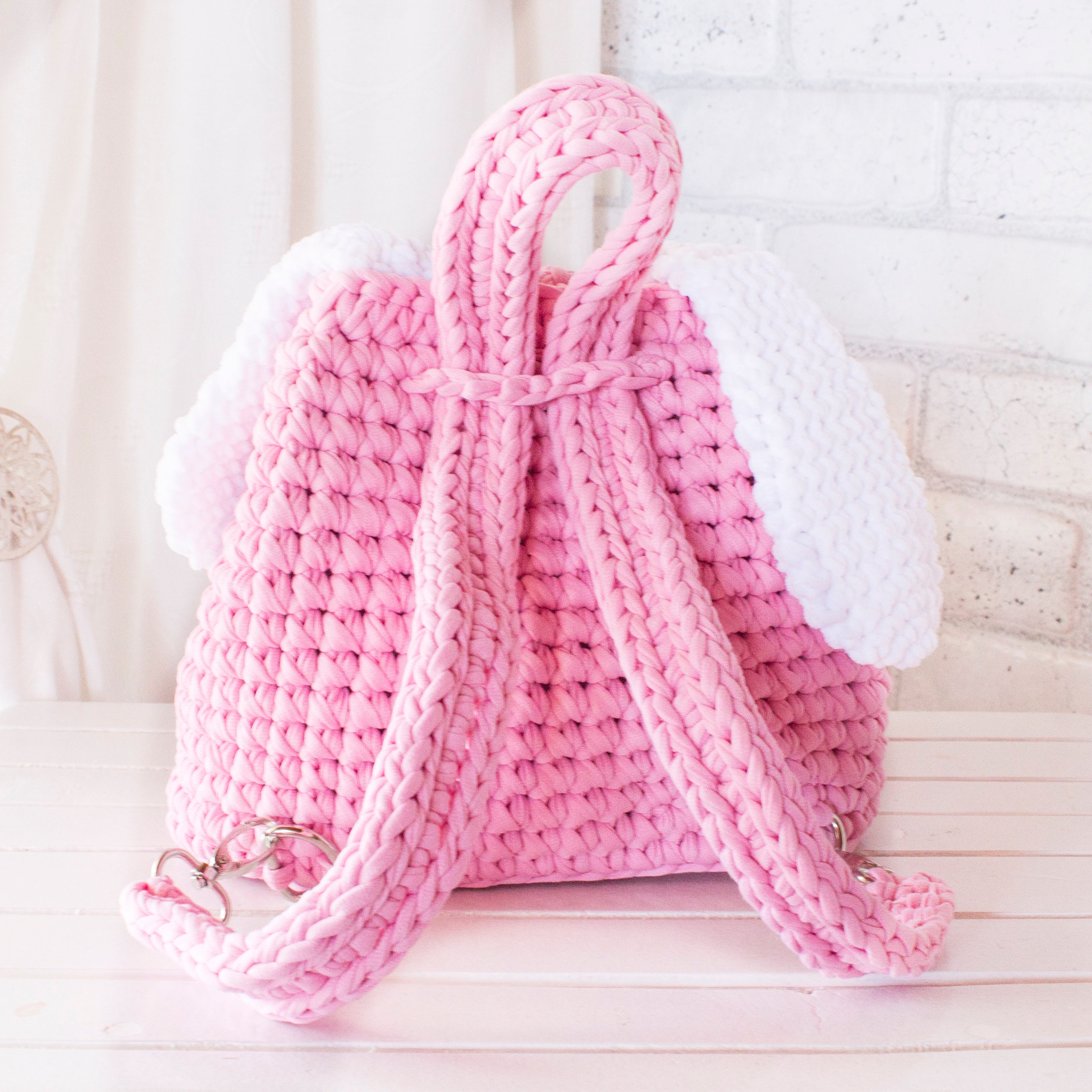 Kids Backpack Rabbit. Crochet Children's Backpack in the Form of a ...