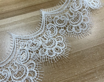 Eyelash cord  lace trim Bridal lace scarves lace chic Wedding Dress lace Accessories price  by 1 yard