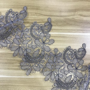 Nouvelle bordure en guipure de dentelle en nylon à venir, dentelle stéréoscopique de haute qualité, nouvelle bordure en dentelle de mariée romantique par mètre