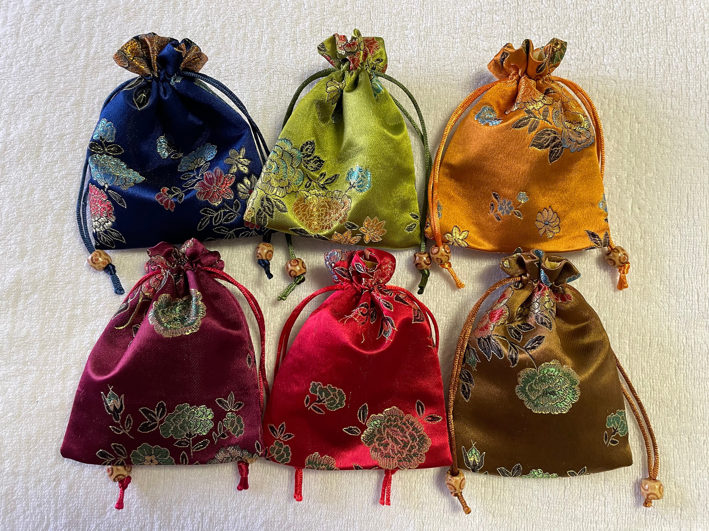 Set of 3 Empty Sachet Gift Drawsring Bags Wedding Favor Bag Etsy UK