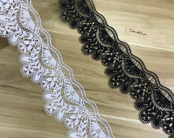 Embroidery Guipure lace trim bridal lace scarves lace trim Wedding Dress Accessories by yard