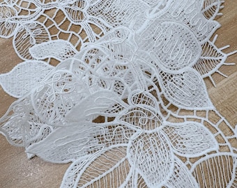 New arrival Wedding dress lace bridal trimming off white crochet lace accessories by yard