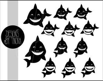 Download Black Baby Shark Etsy
