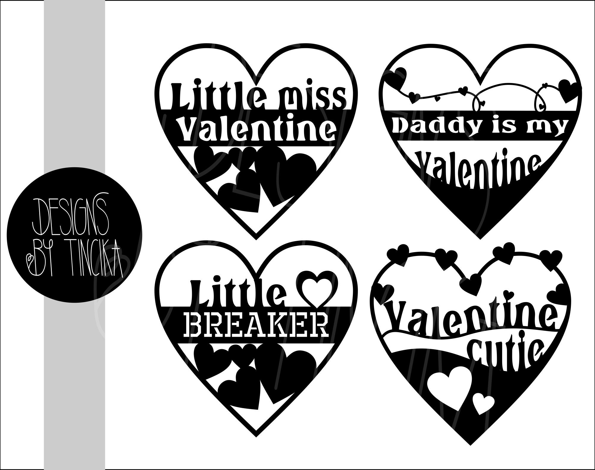 Girl Valentine SVG Bundle Etsy