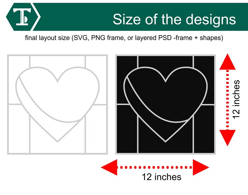 Heart Scrapbook Layout Template: Photo Collage Bundle (SVG, PNG, PSD ...