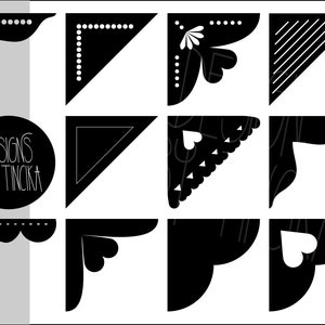 Photo overlays decorative corners, SVG and PNG bundle.