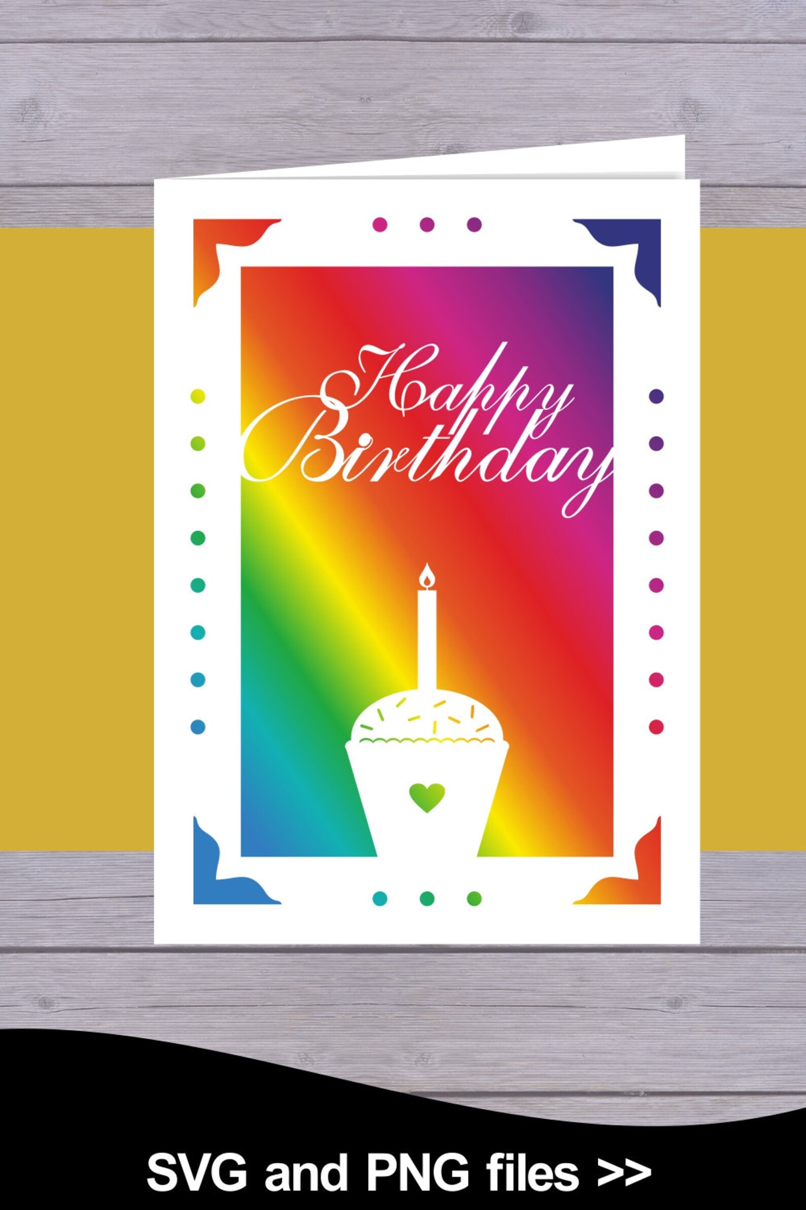 Download Birthday card SVG PNG bundle 3 | Etsy
