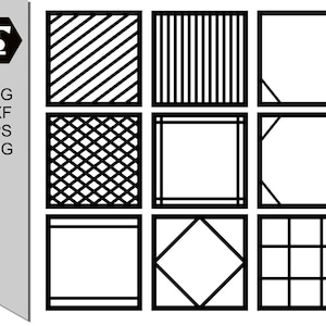 Scrapbooking 12x12 backgrounds bundle - SVG cut files templates (plus DXF, eps, PNG files) - Stripped page background or stencil template