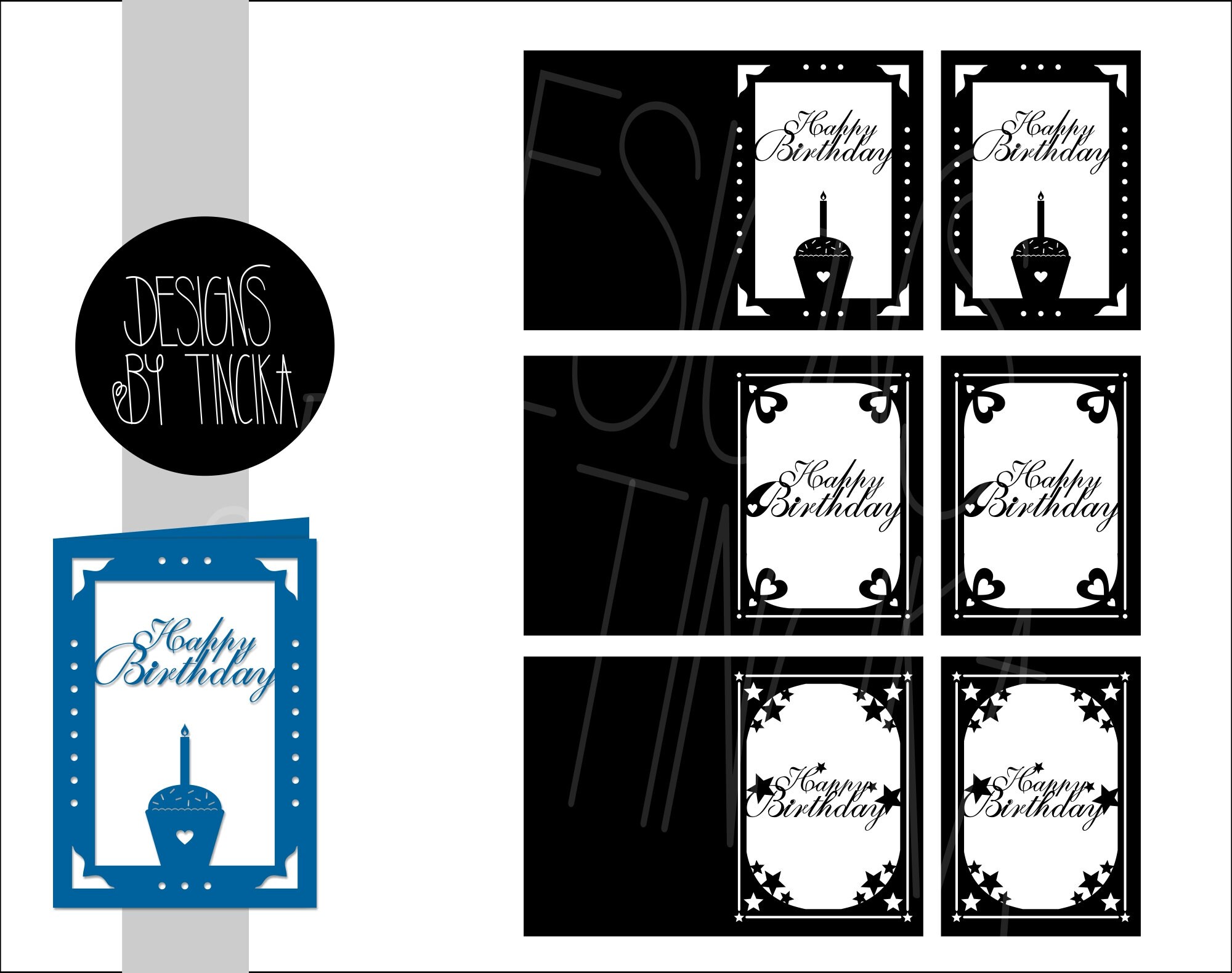 Download Birthday card SVG PNG bundle 3 | Etsy