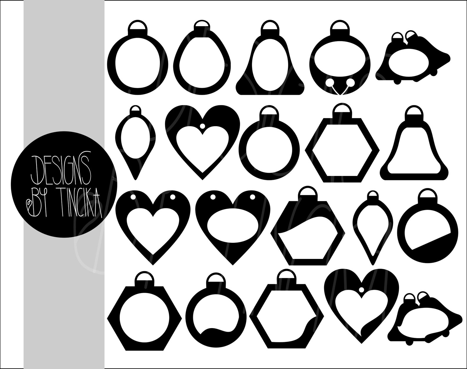 Picture Frame Christmas Ornament SVG, PNG, Layered PSD Files, a Bundle ...
