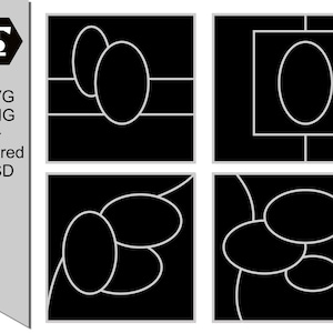 Digitales Scrapbooking Layout Template - Foto Collage Vorlage, Bundle 3 - SVG, PNG und PSD Dateien mit Ebenen, 12x12