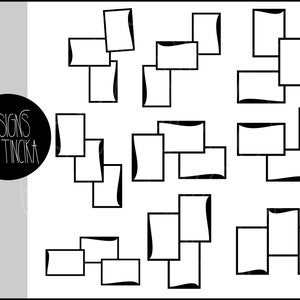 SVG-Dateien für Cricut und schwarze PNG-Vorlagen für DIY Clipart und Scrapbooking.