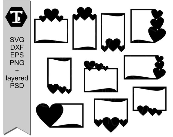 Layered Valentine Hearts Stencils (4 Pack)