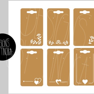 Ohrring Karte SVG PNG Bundle 1