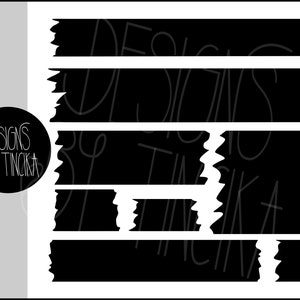 Washi Tape Clipart-Vorlage, SVG- und PNG-Bundle. Machen Sie Ihre eigenen Designs.