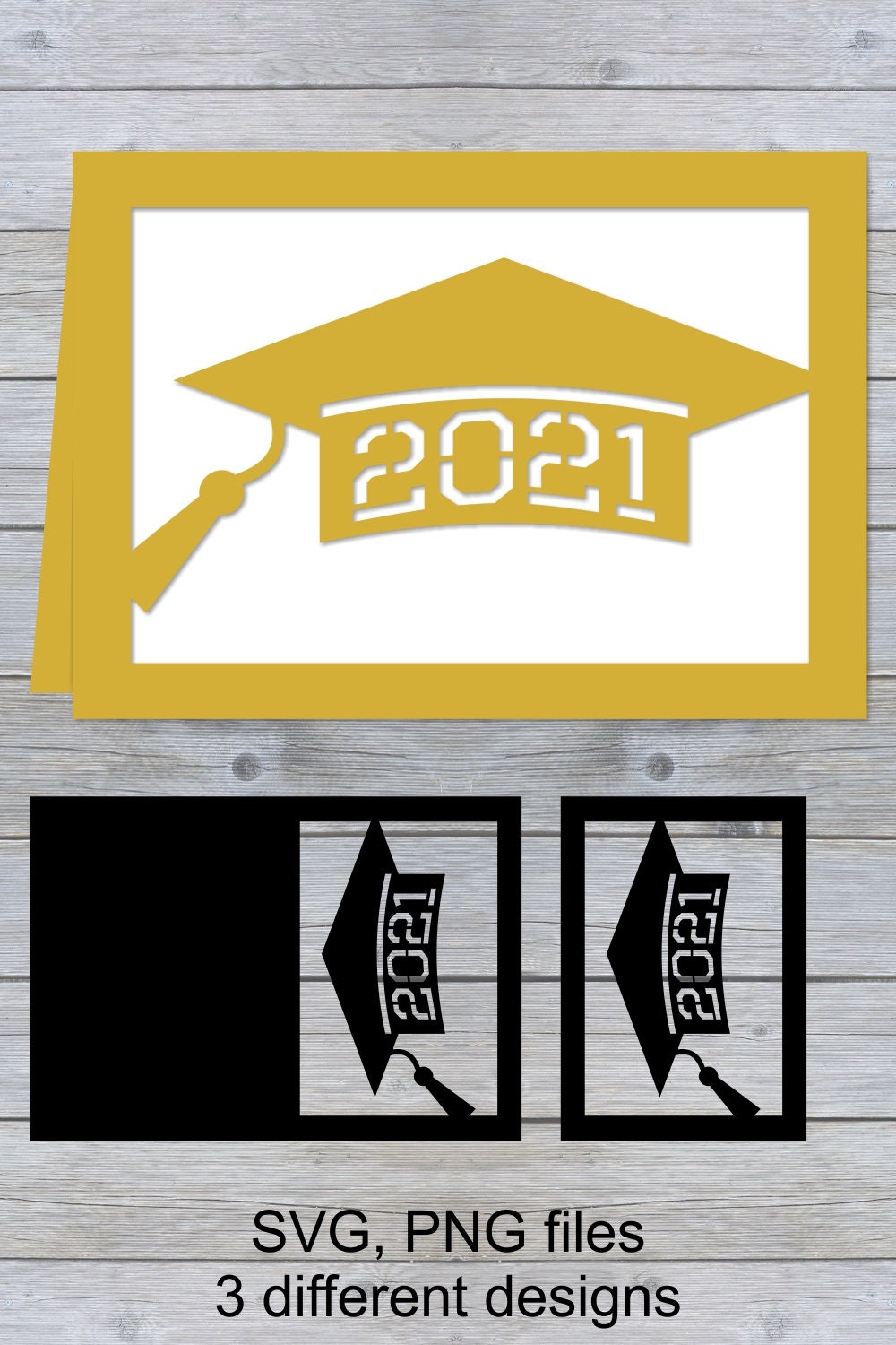 Graduation Card SVG And PNG Bundle 2 Foldable Card Template Etsy