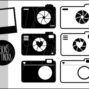 Camera SVG Clipart: Heart Lens, Cricut & Silhouette Cut Files (Digital Download)