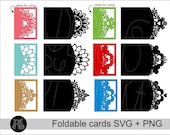 Foldable Card Template SVG PNG Bundle: Floral Designs (5x7 inches)