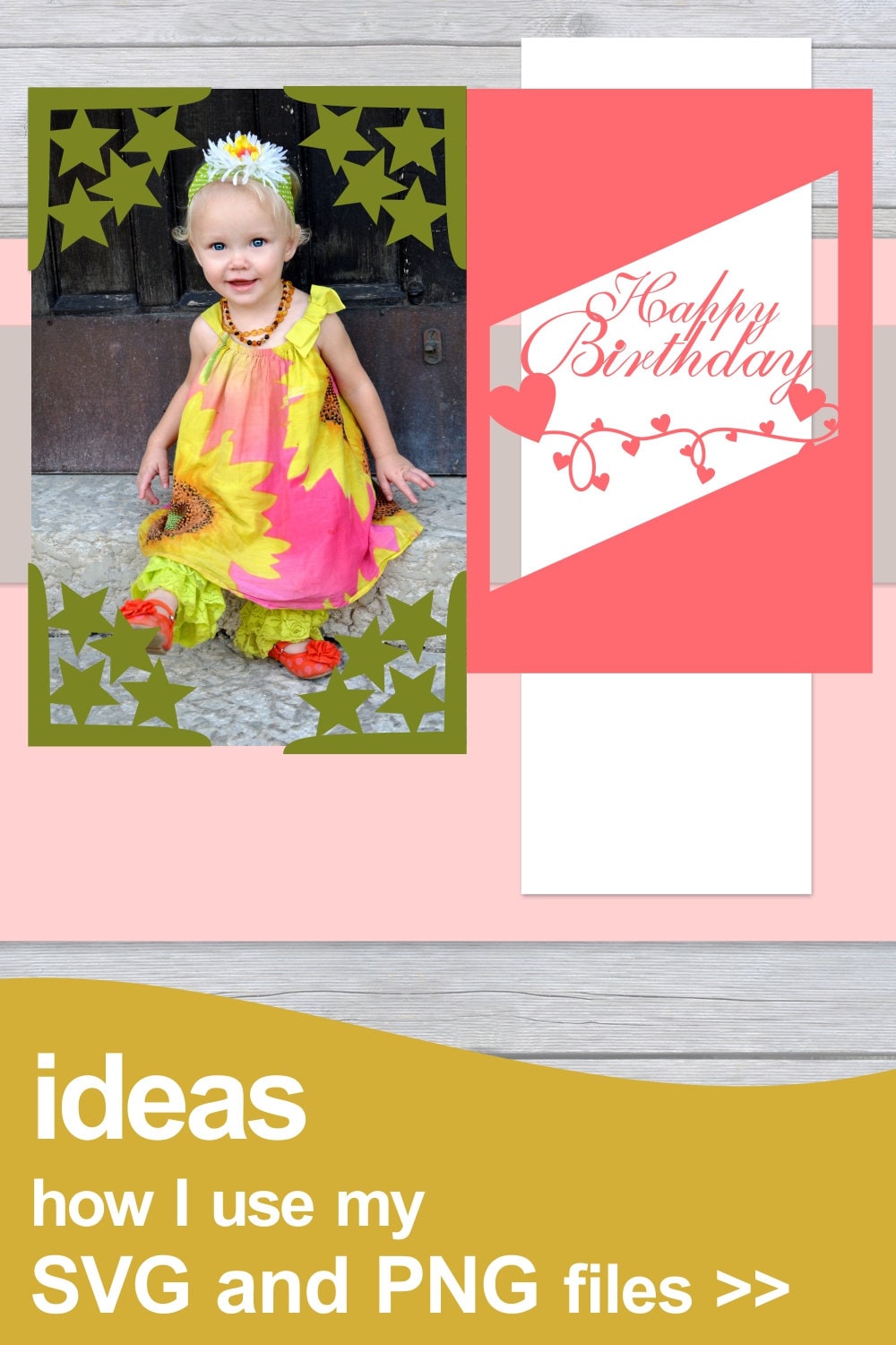Download Birthday card SVG PNG bundle 2 5x7 foldable or simple | Etsy