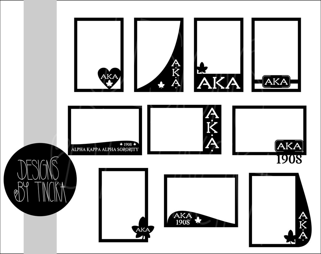 AKA, Alpha Kappa Alpha SVG Picture Frames Keep Beautiful Memories. Templates for DIY Crafting