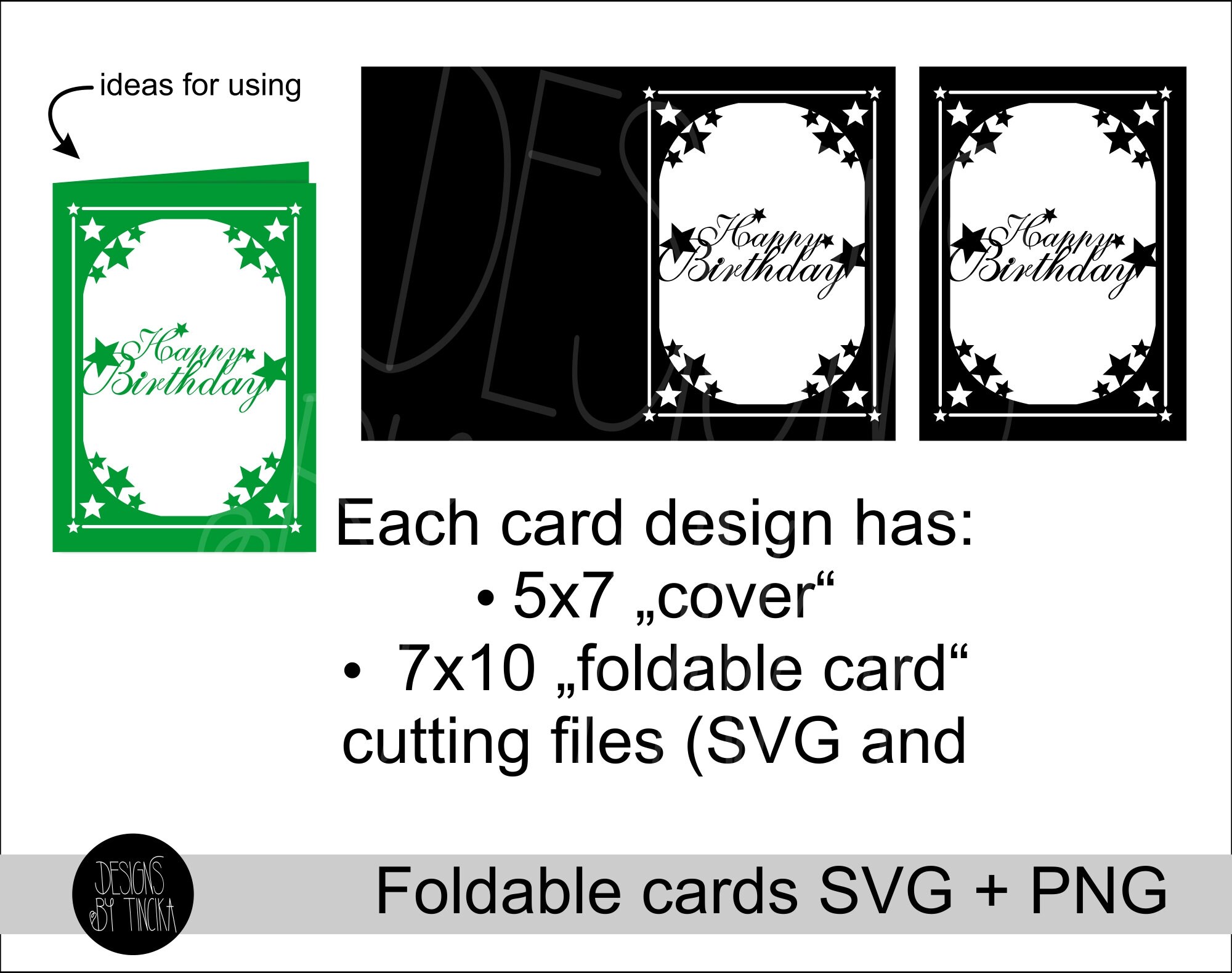 Download Birthday card SVG PNG bundle 3 | Etsy