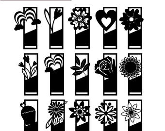 15 simple DIY bookmark templates with oversized decorative elements, make paper, wooden, or acrylic bookmark as DIY cute  Thank you gifts.