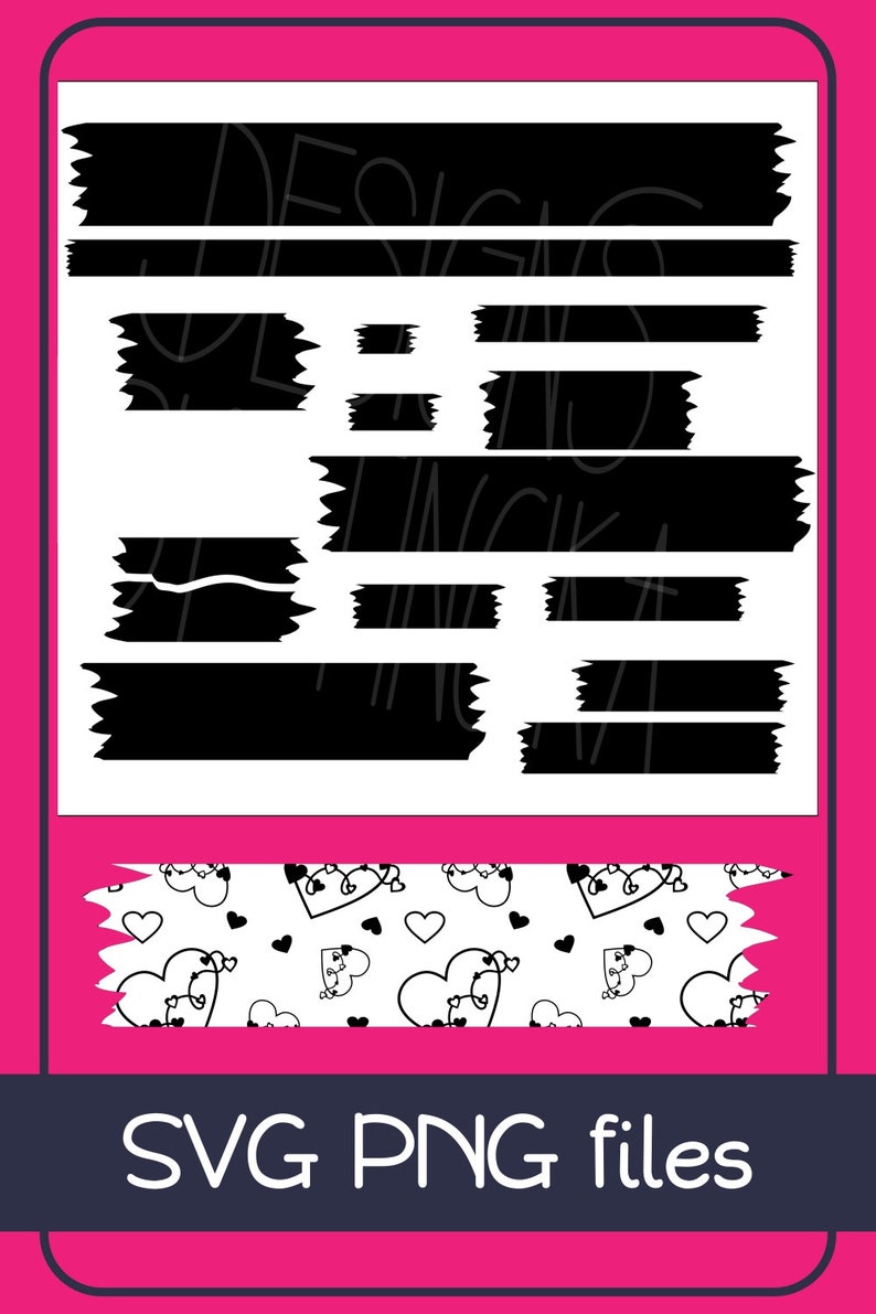 Washi Tape Template - SVG and PNG Bundle 2. - Etsy