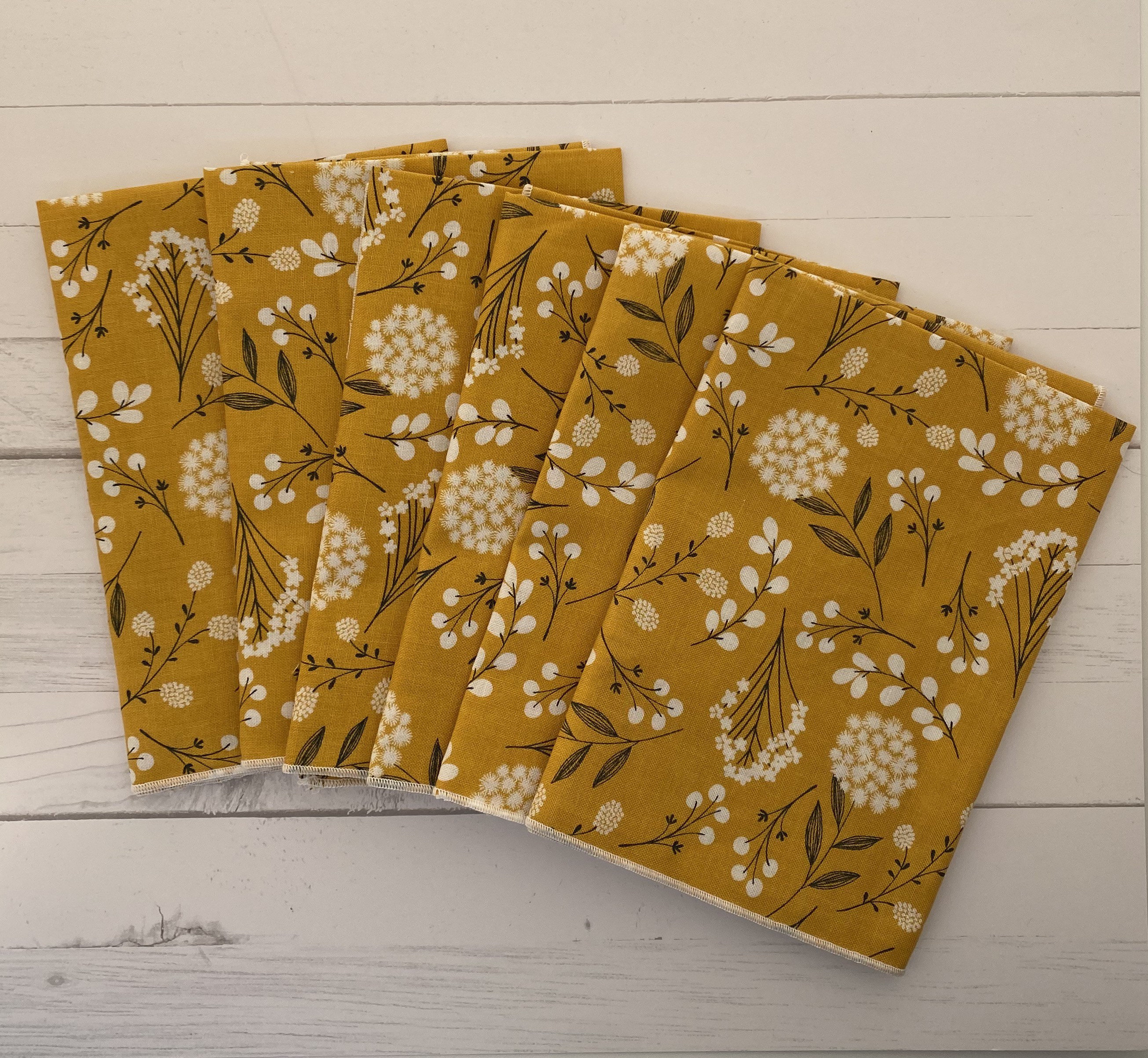 6 Pack 14x14 Cotton Single Ply Fabric Napkins Autumn Fall Etsy