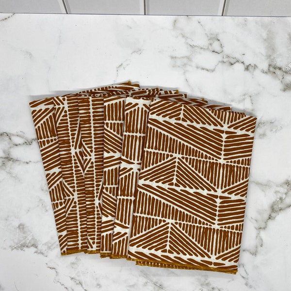 Geometric Napkins Etsy