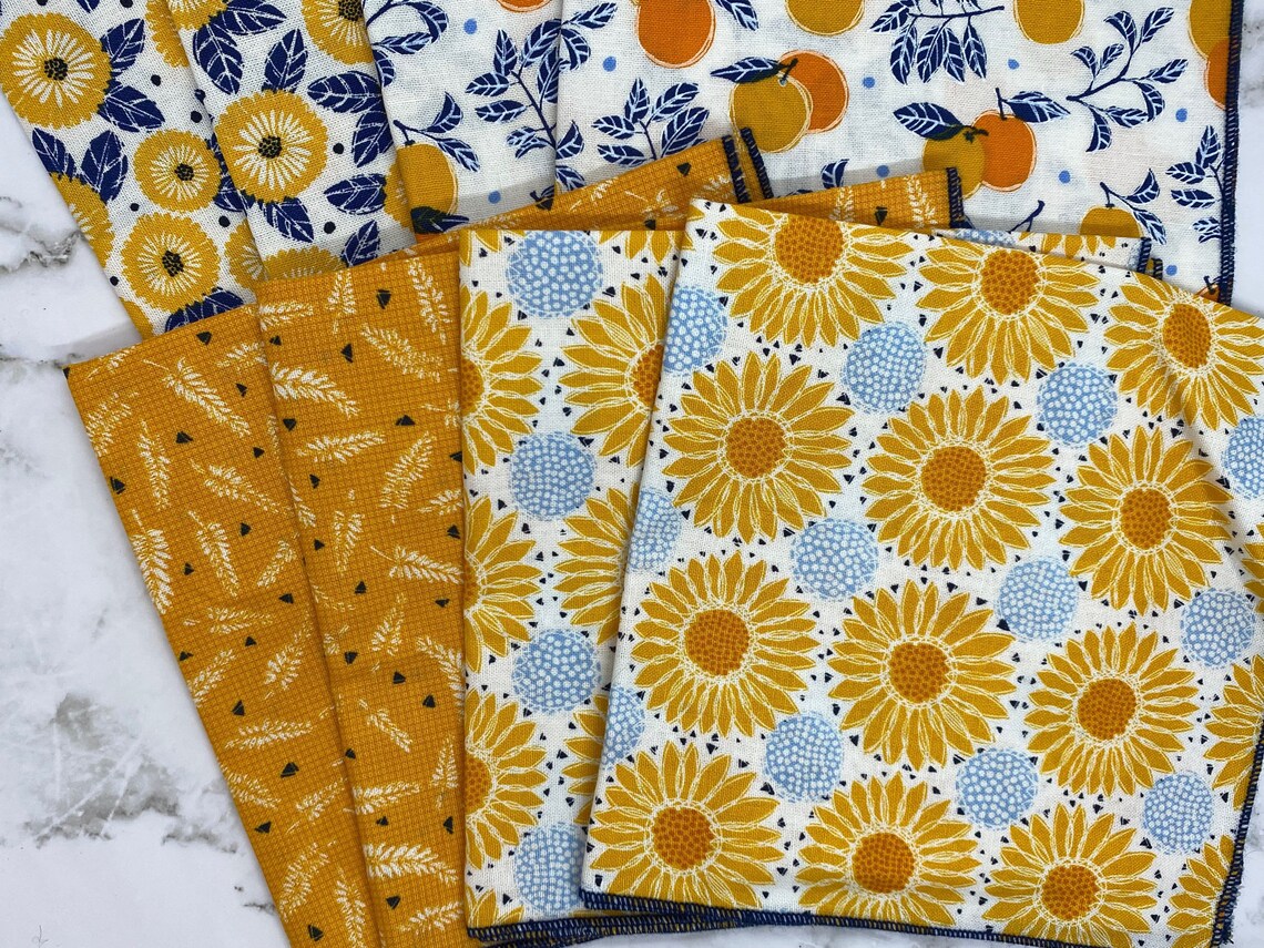 Cloth Napkins Set of 8 12x12 Cotton Single Ply Fabric Napkins Etsy