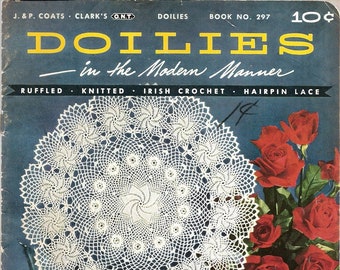 Vintage crochet eBook lace Doily Patterns, PDF Instant Digital, e-Book Victorian knitted Doily, wedding Motifs, circle doily PDF pattern