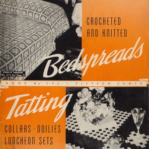 Vintage Tatting Book Patterns 1943, Shuttle Lace Tatting, Knitting and Crochet Pattern, PDF Instant Digital Download, e-Book Instructions