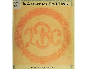 Tatting Book Patterns 1916, Shuttle Lace Tatting, antique PDF Instant Digital Download, vintage eBook Instructions, tatted ornament & motifs