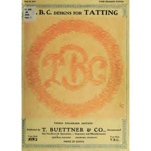 Tatting Book Patterns 1916, Shuttle Lace Tatting, antique PDF Instant Digital Download, vintage eBook Instructions, tatted ornament & motifs